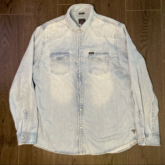 Guess Large Denim Shirt - Picture 1 of 7